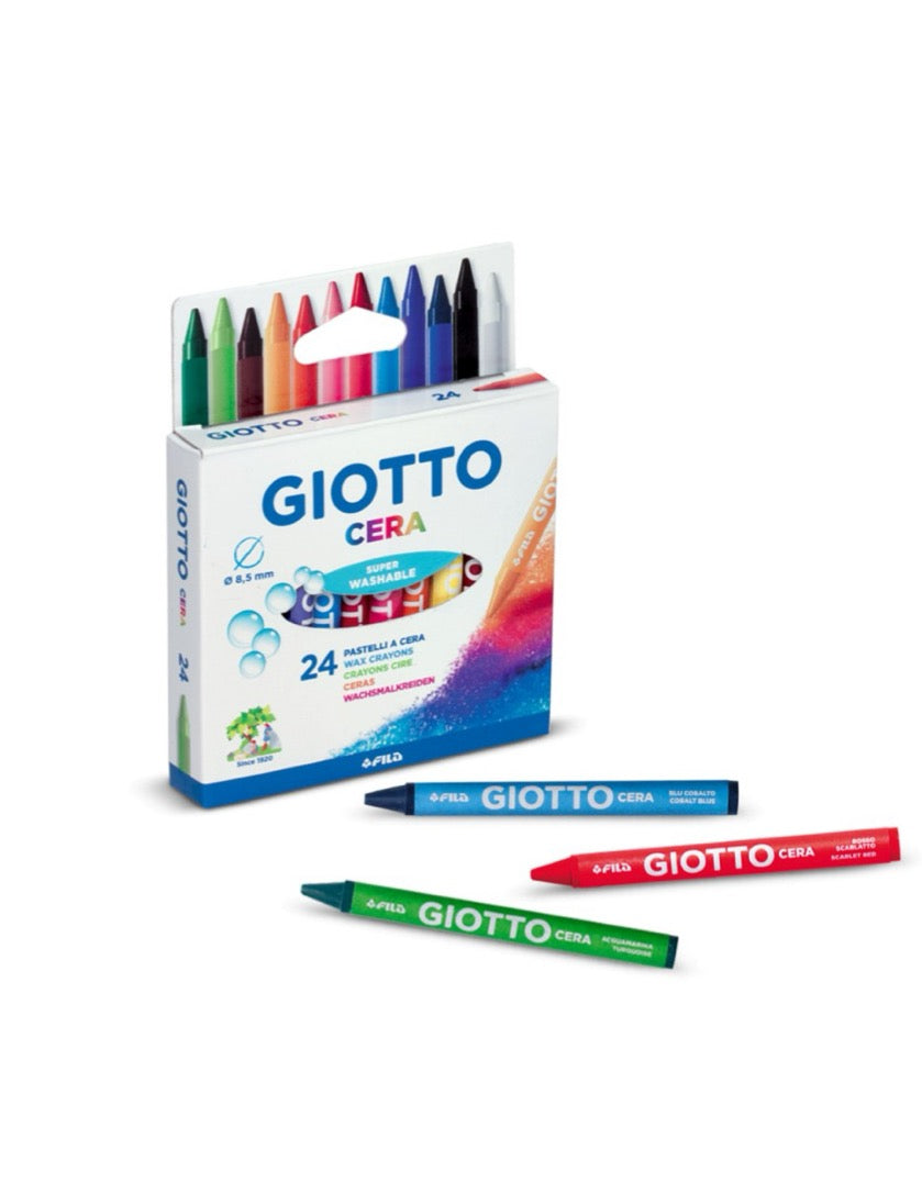Giotto - Pastelli a Cera Astuccio da 12 - 24 colori