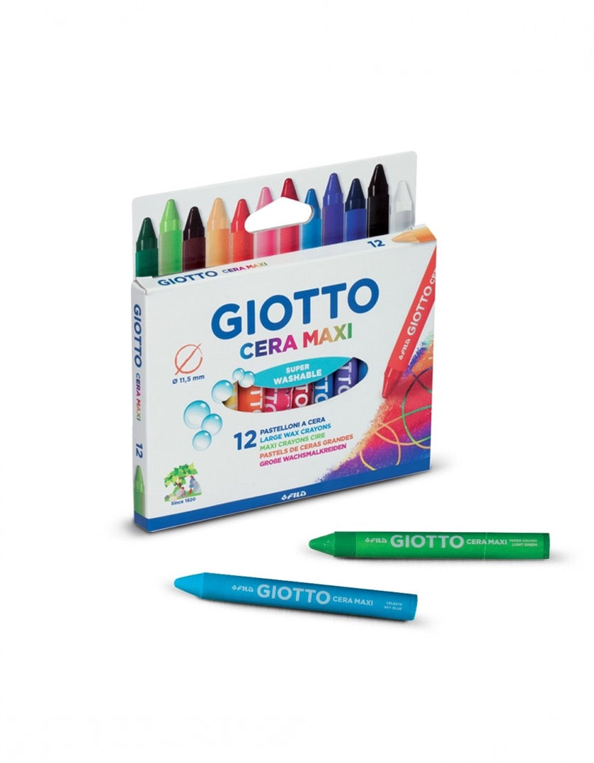 GIOTTO CERA MAXI, Astuccio da 12 colori